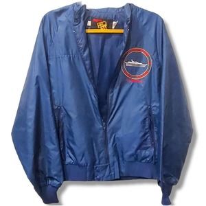 Pro Fit King Louie VTG Blue Jacket Shooters Yacht Club Fort Lauderdale FL W/Hood